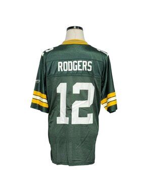 Green Bay Packers Aaron Rodgers NFL Reebok Authentic Jersey Size M Green